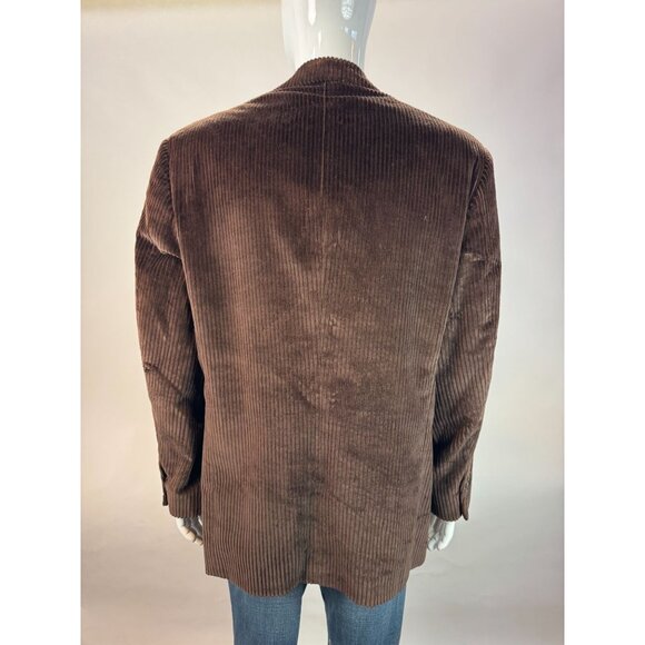 Neiman Marcus International Brown Corduroy Blazer Size 44 Regular Mens 100% Cott - Picture 16 of 16